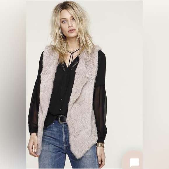 Michi Fur Vest in Fawn - Oversized - Picture 3 of 4